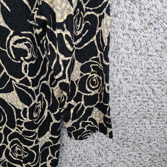 JM Collection Top Womens Plus 1X Black Scoop Neck Stretch Blouse‎ Tunic Casual - Picture 3 of 7